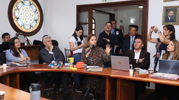 Carolina Urrutia con la bancada de la Calidad del Aire en el Concejo de Bogotá.