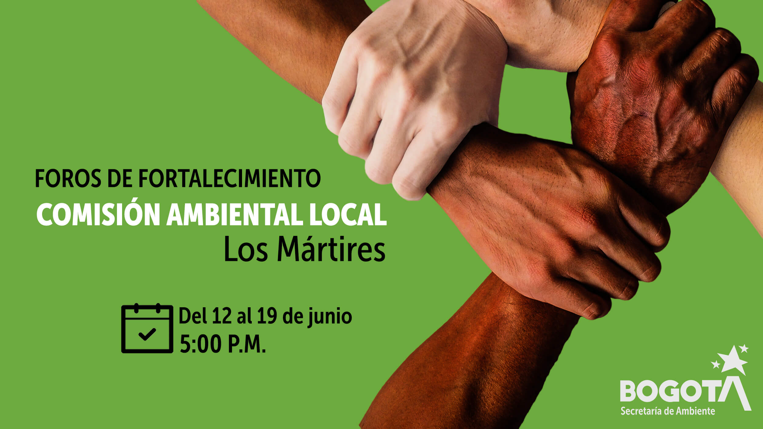 Participa en los foros ambientales virtuales de la Comisión Ambiental Local de Los Mártires