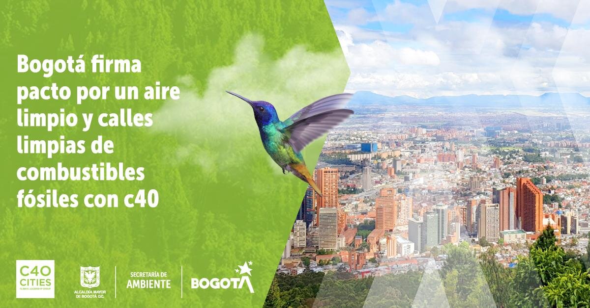 Con 12 metas del Plan de Desarrollo, Bogotá se compromete en C40 a mejorar calidad del aire y con un futuro más sostenible