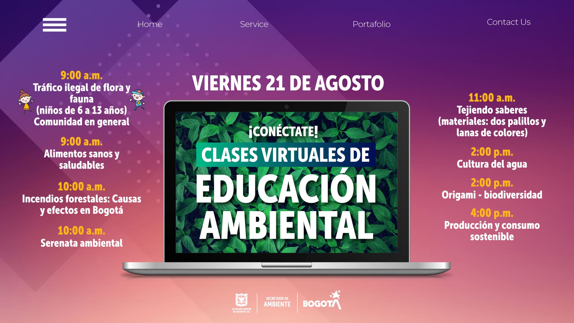Clases virtuales educación ambiental
