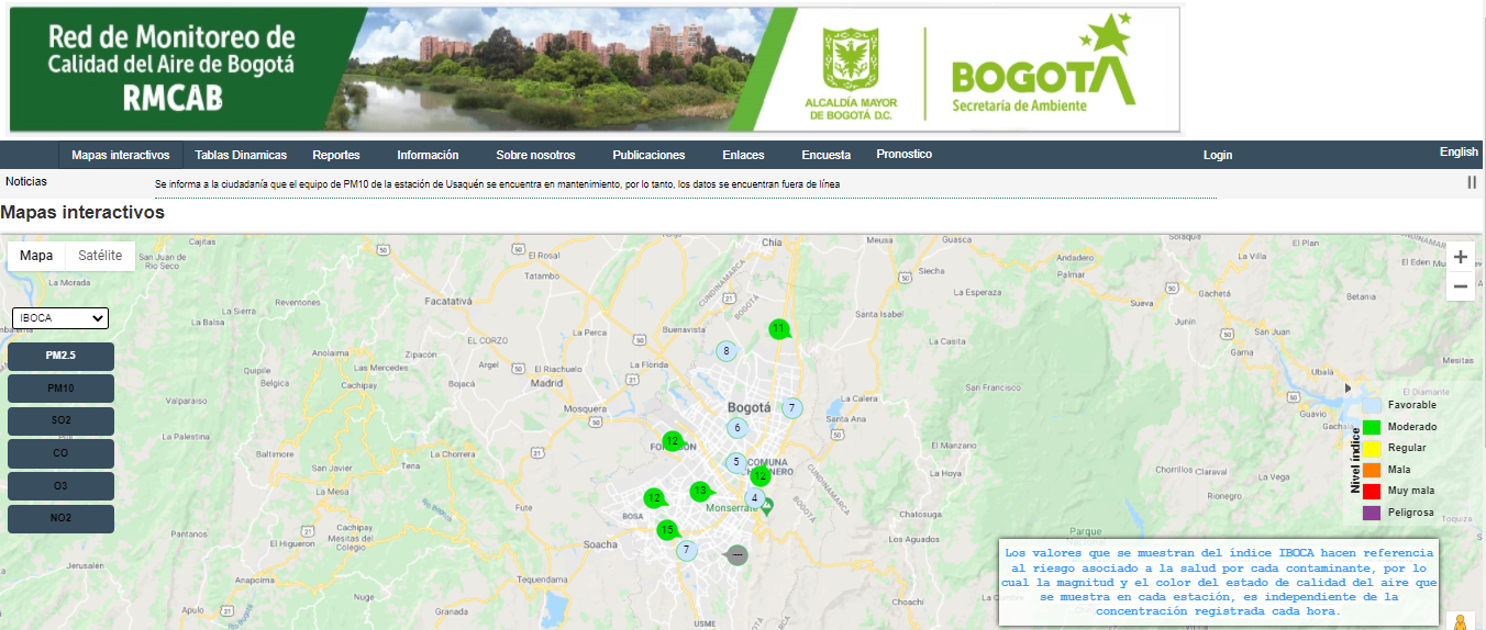 Se esperan buenas condiciones de calidad del aire este sábado en Bogotá