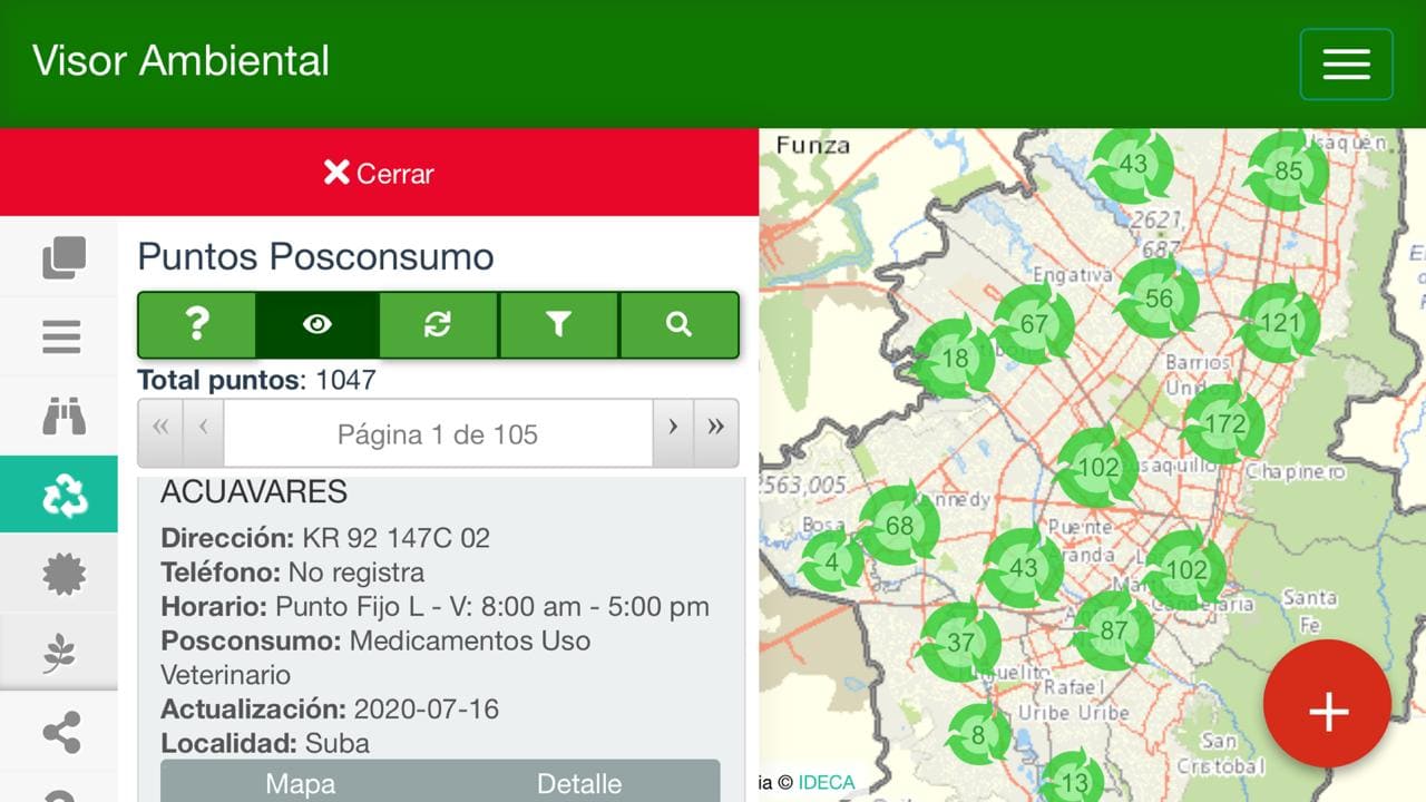 Visor Geográfico Ambiental, una herramienta para consulta y análisis de la información geográfica de Bogotá