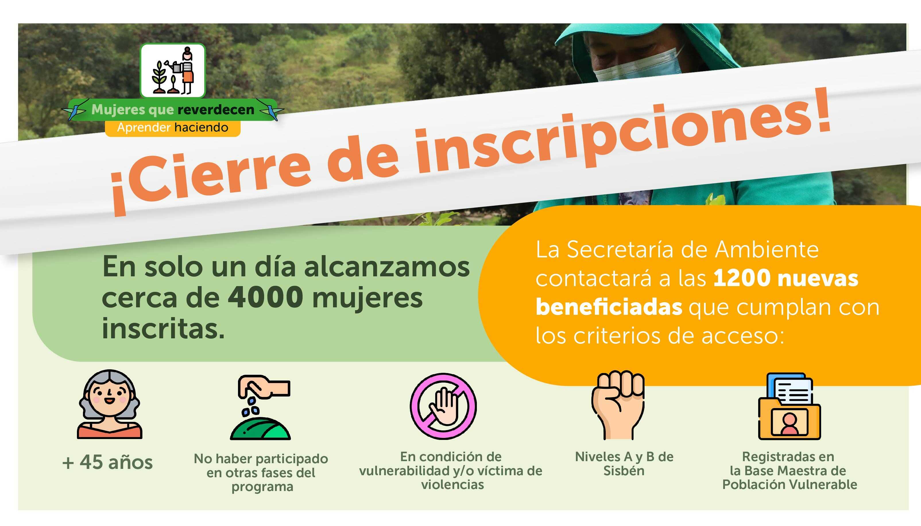 ¡Un éxito la convocatoria de la tercera fase de Mujeres que Reverdecen!: con cerca de 4000 mujeres se cierran inscripciones