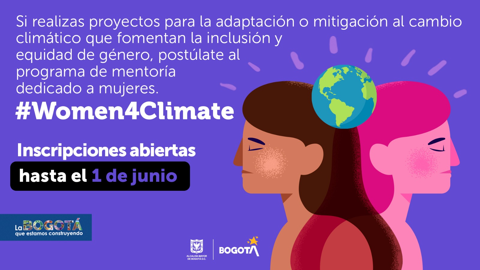 Postúlate al programa de mujeres por el cambio climático en Bogotá